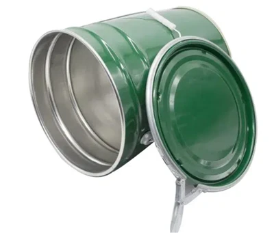 5 gallon stålhink, öppet huvud, spaklåslock